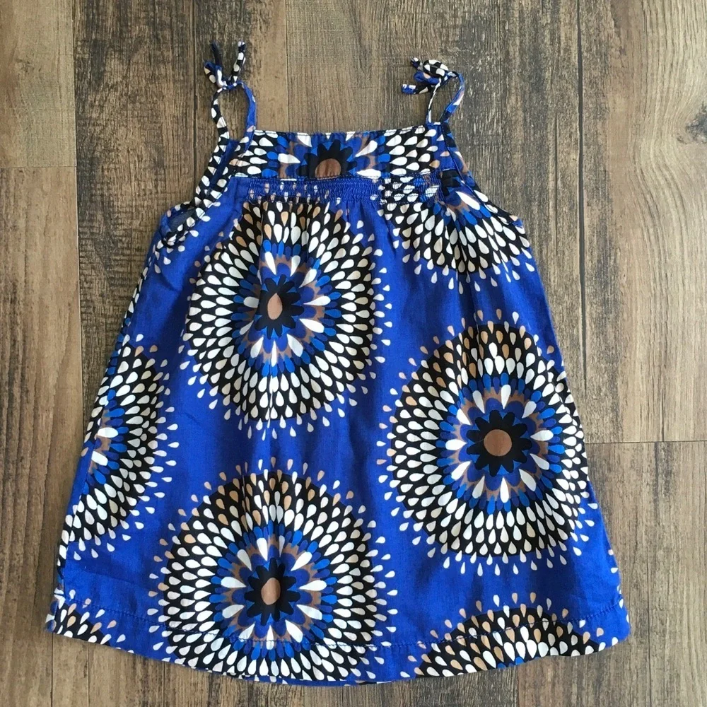 GAP Blue and Brown Patterned Dress or sleeveless tunic top